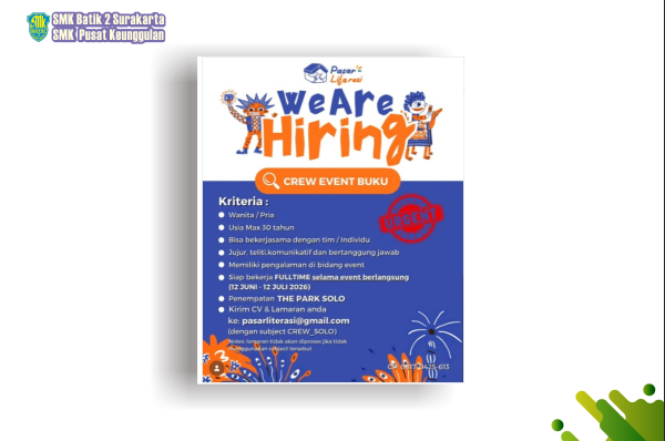 OPEN RECRUITMENT CREW EVENT PASAR LITERASI