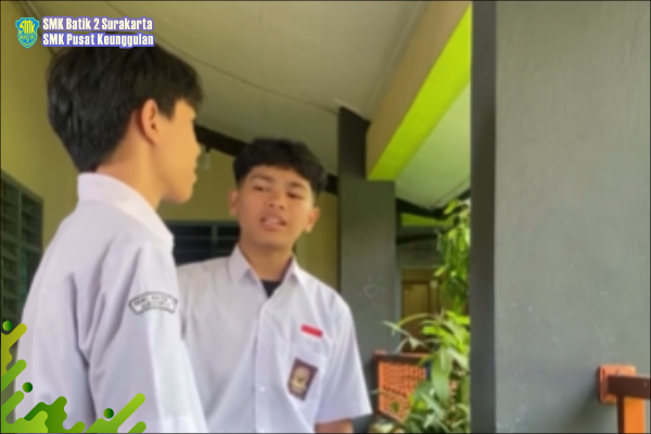 Peserta Didik SMK Batik 2 Surakarta Membuat Video Challenge Menyambut Kampanye Sekolah Sehat