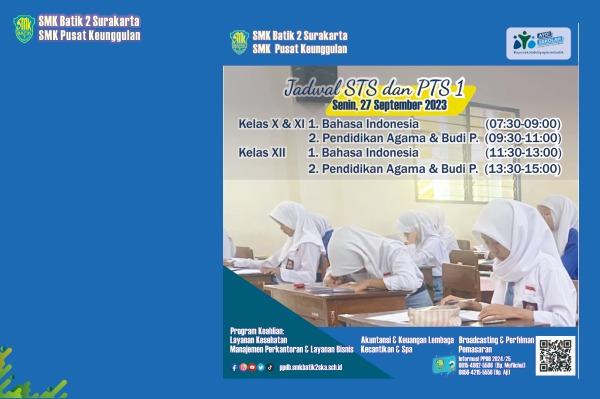 STS dan PTS SMK Batik 2 Surakarta telah Terselenggara dengan Lancar